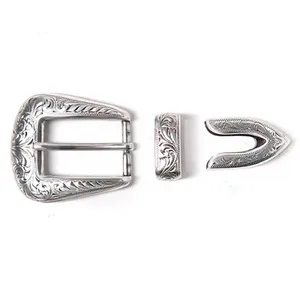 YK 1451 metal decoration Three-piece Set silver belt buckle for shoes or bags