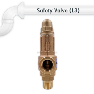 Válvulas de Seguridad Industriales de Alta Calidad, Disco de Sellado L3 de Bronce, 17 bar, Sin Palanca - Product Image 2