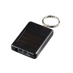 New MINI Keychain Solar LED Flashlight Torch Light Wholesale MINI Solar Flashlight Keychain MINI Keychain Torch Light