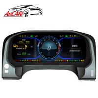 AuCAR 12.3 "système d'exploitation Linux tableau de bord de voiture compteur de vitesse numérique groupe d'instruments pour Toyota Prado 150 2018-2019