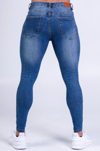 <span class=keywords><strong>Jeans</strong></span> da uomo in Denim blu di alta qualità <span class=keywords><strong>Jeans</strong></span> <span class=keywords><strong>Super</strong></span> <span class=keywords><strong>Skinny</strong></span> Fit all'ingrosso - Product Image 5