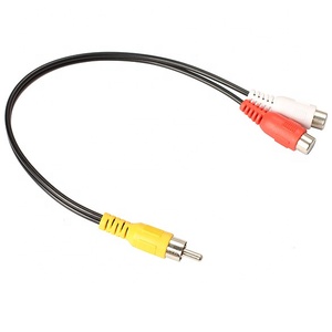 IAFT16949 Conector de audio de 3,5mm Estéreo Macho Mini Enchufe a 2 Hembra RCA Jack Adaptador Audio Y Cable - Product Image 1