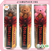 Transparent en plastique chocolat d'emballage de cylindre