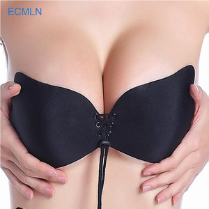 XXX sexy foto del sujetador auto-adhesivo sin tirantes de silicona push up BRA inserciones para el traje de baño - Product Image 6