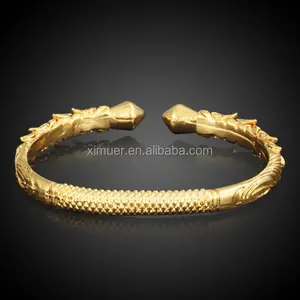 Brazalete de oro de 18k, joyería de arabia Saudita, pulsera
