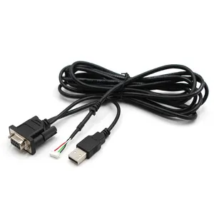 Adaptor Konverter Kabel Seri Chipset Ganda USB Ke RS232, LA-TTL-03 3A Konektor PVC Usb 2.0, Pengisian Cepat USB Pria