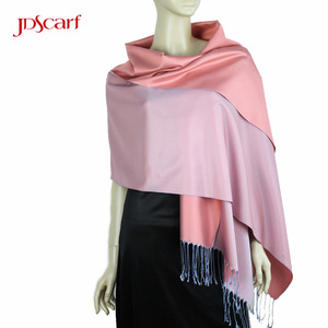 Thiết Kế Thời Trang Mới Phong Cách Lady Solid Color Tua Khăn Lụa Khăn Choàng - Product Image 5