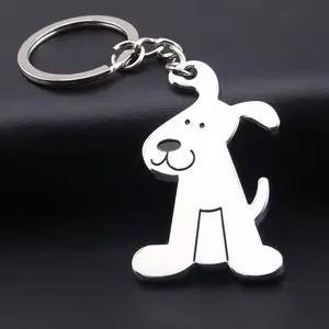 Chaveiro de cão de metal com design de logotipo personalizado da china