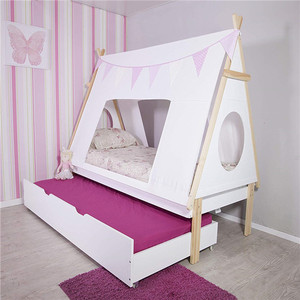 Children <strong>Bed</strong> Teepee Tent <strong>Bed</strong> <strong>with</strong> <strong>Trundle</strong> - Product Image 1