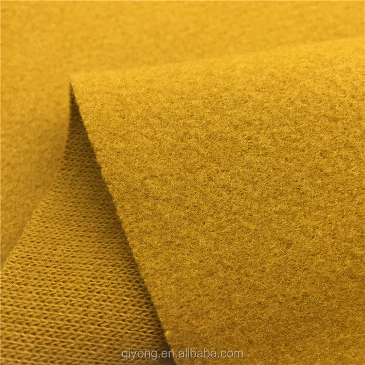High Grade Knitted Worsted Minky Wool Polyester Eco-Friendly Lightweight Plain Dyed Fleece Fabric for Boys Garment Hot in Europe