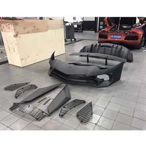 LP750 SV Bumper Depan Belakang Serat Karbon, Plus Gaya Performa LB Lengkungan Fender Lebar untuk Lamborghini LP700 2011y