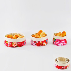 Kitchen Fabric Bread Rising Basket with Hakka Flower - Product Image 5