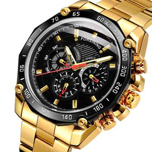 Montre homme Forsining, nouveau design de luxe, 3 ATM résistant à l'eau, mouvement automatique, Relogio Masculino - Product Image 1