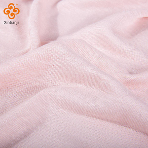 Wholesale Plain Color Loungewear Tshirt Dressmaking Eco Friendly <strong>Summer</strong> Soft Jersey Solid Knit <strong>Hemp</strong> <strong>Fabric</strong> <strong>for</strong> Sewing Clothing - Product Image 4