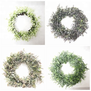 New Fashion Best Sellers Real Looking Popular Artificial Eucalyptus Leaf Wedding Green <strong>Spring</strong> Artificial Eucalyptus <strong>Wreath</strong> - Product Image 5