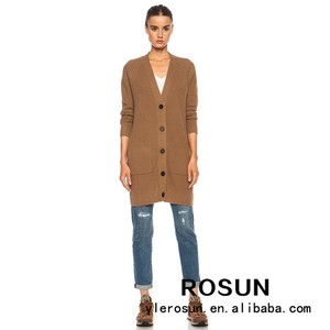 Rosun de gran tamaño <span class=keywords><strong>cardigan</strong></span> en color caqui con botones v-cuello de la <span class=keywords><strong>mujer</strong></span> suéter de la <span class=keywords><strong>rebeca</strong></span> - Product Image 1