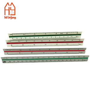 Promosyon dijital ölçekli cetvel, marangoz cetvel, özel baskı ambalaj ile mühendis için plastik üçgen cetvel - Product Image 4