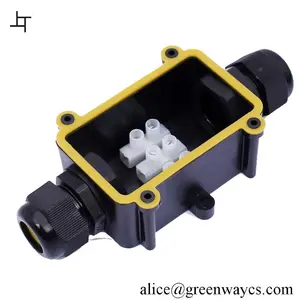 Greenway-caja de conexiones impermeable IP68, Conector de cable de alimentación resistente al agua de alto nivel