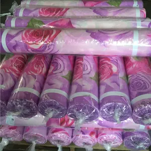 100% polyester microfiber pigment printed flower design CHANGXING textile fabric for bedding