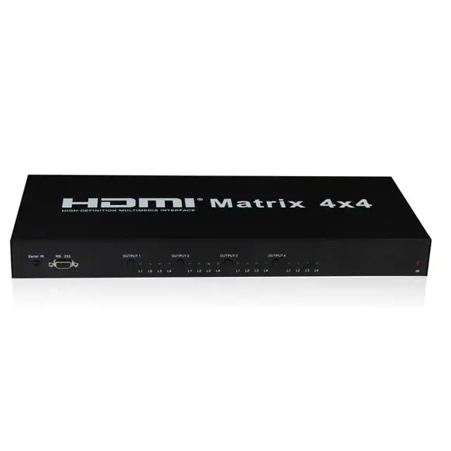 18 Gbit/s 4 K60 UHD 4x4 HDMI Matrix Switcher Unterstützt IR-Fernbedienung