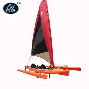 U-barco de plástico pe hull material veleiro pedal de carro barco vela