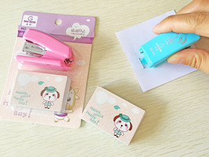 Mini Grapadora 24/6, Juego de Papelería de Plástico, Grapadora <span class=keywords><strong>Kawaii</strong></span>, Accesorios de Oficina para Papel - Product Image 5