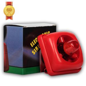 Bel sirene Alarm api Mini 12V DC 150dB, klakson sirene dengan lampu strobo pabrik grosir untuk sistem Alarm visibilitas tinggi