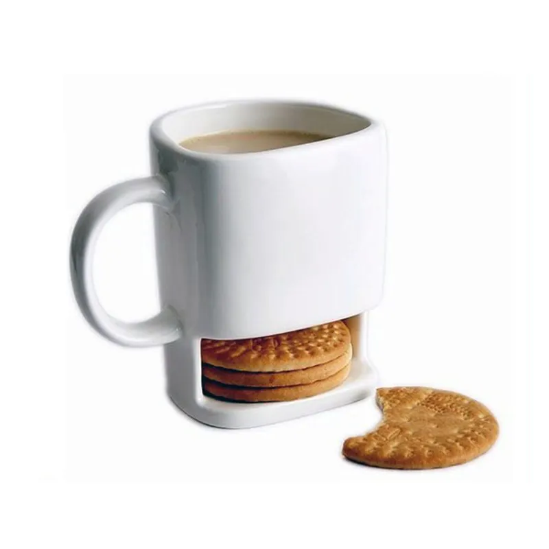 Großhandel weiße Keramik Cookie Kaffee Dunk Tasse