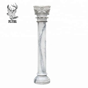 Prix de gros d'usine Belle conception Grands piliers de colonnes en marbre massif blanc - Product Image 6