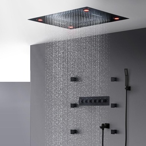 Bagno Da <span class=keywords><strong>Incasso</strong></span> A Soffitto Montato Led <span class=keywords><strong>Termostatico</strong></span> SUS304 Soffione <span class=keywords><strong>doccia</strong></span> <span class=keywords><strong>Doccia</strong></span> a Cascata Set - Product Image 5