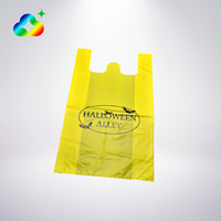 Sacs d'emballage pour t-shirts en plastique compostable 100% écologique avec poignée de transport, personnalisés avec logo imprimé pour le shopping