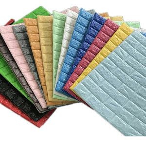 Adesivi 3d da parete decorazione semplice schiuma <span class=keywords><strong>Pvc</strong></span>/pe rimovibile autoadesivo rivestimento murale per la casa stile effetto 3D colore personalizzato moderno - Product Image 6