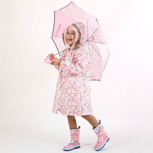 Impermeable Infantil Económico de China con Diseño de Animales de Dibujos Animados, Impermeable de Buena Calidad con Diseño de Búho, Poncho de Nailon para Niños - Product Image 3