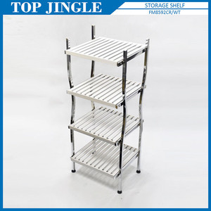 Estante de almacenamiento de pared de baño impermeable de metal de 4 niveles - Product Image 1