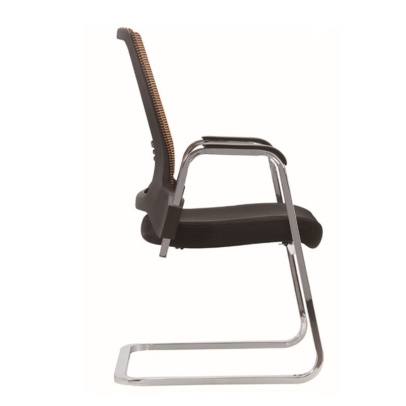 Full mesh back chrome sled base used guest chair conference