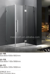 Clair en verre trempé cabine de <span class=keywords><strong>douche</strong></span> <span class=keywords><strong>italienne</strong></span> 2 <span class=keywords><strong>porte</strong></span> <span class=keywords><strong>coulissante</strong></span> avec cadre en aluminium et acrylique essayer - Product Image 3