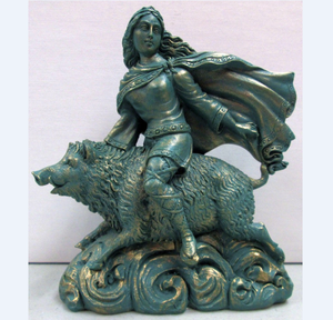 Statue personnalisée de fée Freya, <span class=keywords><strong>Figurine</strong></span> de guerrier nordique sur le bar, Hildisvini - Product Image 1