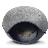 Vente chaude feutre chat grotte élégant chat lit trucs feutré laine cocons lits
