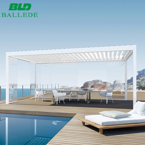 <span class=keywords><strong>4x3</strong></span> moderno motorizado <span class=keywords><strong>techo</strong></span> sombrilla sistema de <span class=keywords><strong>techo</strong></span> de aluminio pérgola con luces - Product Image 1