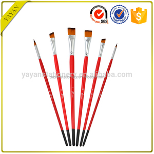 Pinceaux synthétiques en Nylon, lot de 20 pièces, cheveux longs, manche en bois, pour peinture aquarelle et <span class=keywords><strong>acrylique</strong></span> et huile et <span class=keywords><strong>Gouache</strong></span> - Product Image 5