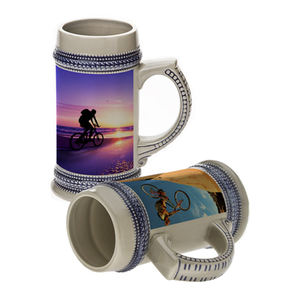 แก้วเบียร์เซรามิกสีขาวพิมพ์ลายแบบระเหิด22ออนซ์,พร้อมอุปกรณ์เคลือบสีทอง <span class=keywords><strong>Orca</strong></span> Beer Stein - Product Image 6