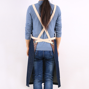 CHANGRONG – tablier de serveur en denim personnalisé croisé avec poches, pour chef de cuisine, restaurant - Product Image 3
