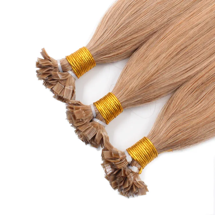 New products high quality virgin Russian hair,Unprocessed hot fusion flat tip hair extention