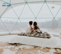 Dômes préfabriqués en PVC avec structure métallique, dômes géodésiques, maison sphérique, tente igloo