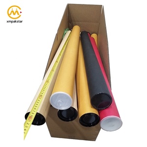 De tiempo de cartón grande cartel rollo de tela de papel de embalaje de caja de <span class=keywords><strong>tubo</strong></span> con tapa diferente - Product Image 1