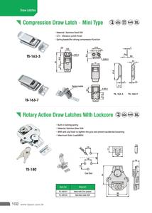 TS-163-3 होम डिलीवरी मोटरसाइकिल बॉक्स संपीड़न वसंत समायोज्य टूलबॉक्स टॉगल कुंडी