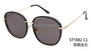 HISTORIA STY882 Gafas de sol con montura redonda vintage Fábrica de China Gafas de Sol de marca para mujer Protección UV Marco de metal Gafas de sol - Product Image 3