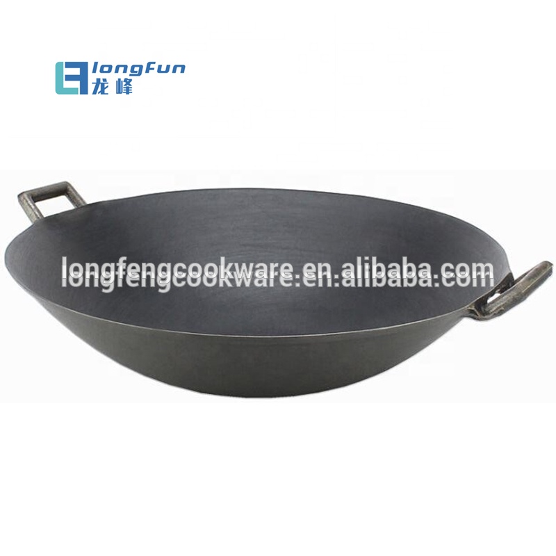 Предварительно приправленная традиционная кухонная утварь для ресторанов и отелей, большая китайская железная кухонная посуда