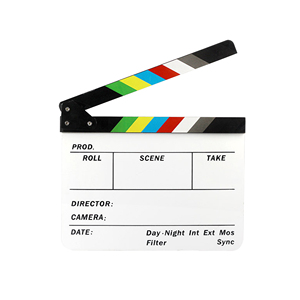 Nouveau coloré 30X24.5cm Clapboard Clap Board blanc film <span class=keywords><strong>Action</strong></span> <span class=keywords><strong>ardoise</strong></span> à la main Clapper Board - Product Image 2