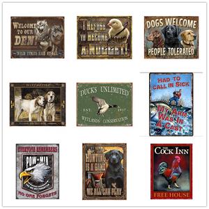 Toptan rustik ördekler sınırsız üreme metal işaretleri retro avcılık amerikan bayrağı teneke işaretleri - Product Image 4